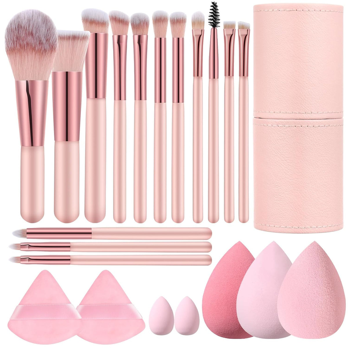 Medivita Kit de Pincéis e Esponjas de Maquiagem com Estojo