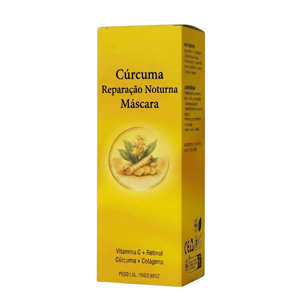 Creme Máscara Facial de Cúrcuma de Luxo