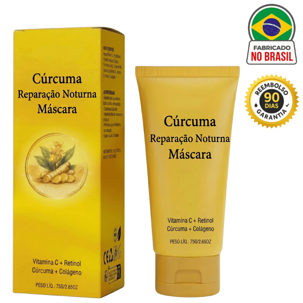Creme Máscara Facial de Cúrcuma de Luxo